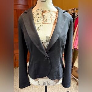 AGB Petite Black Women's Blazer w/ Lace Back